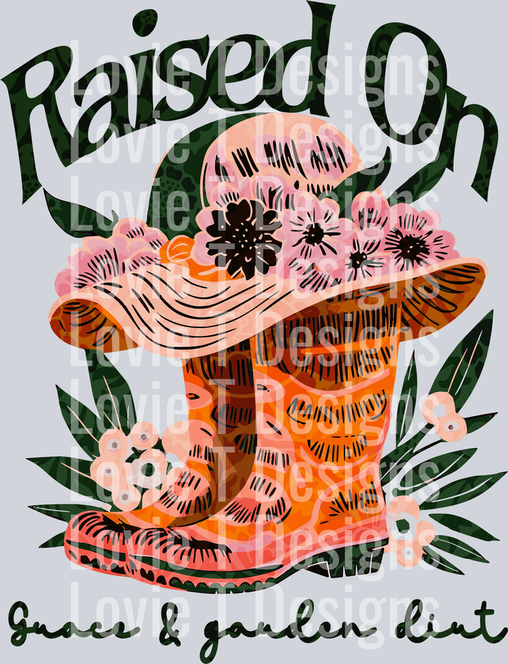 Christian png - Raised on grace and garden grit