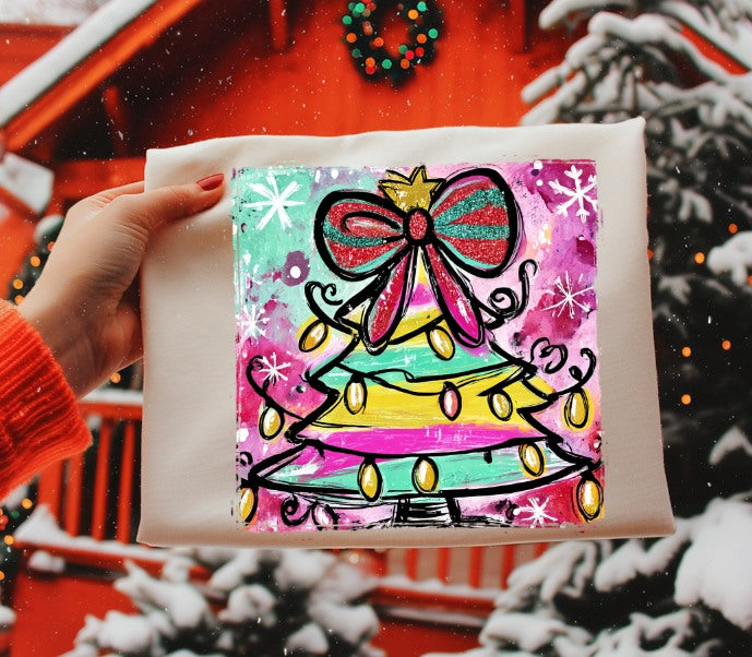 Christmas Tree DTF transfer design – image 1