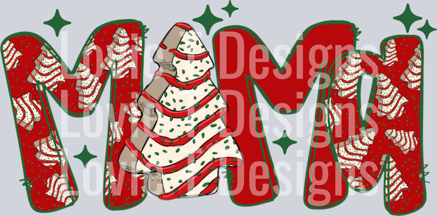 Christmas tree cake mama