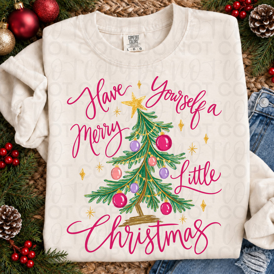 Have Yourself a Merry Little Christmas Christmas apparel mockup – Lovie T Designs