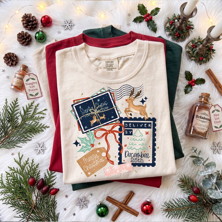 CHRISTMAS POSTAGE Christmas DTF transfer design
