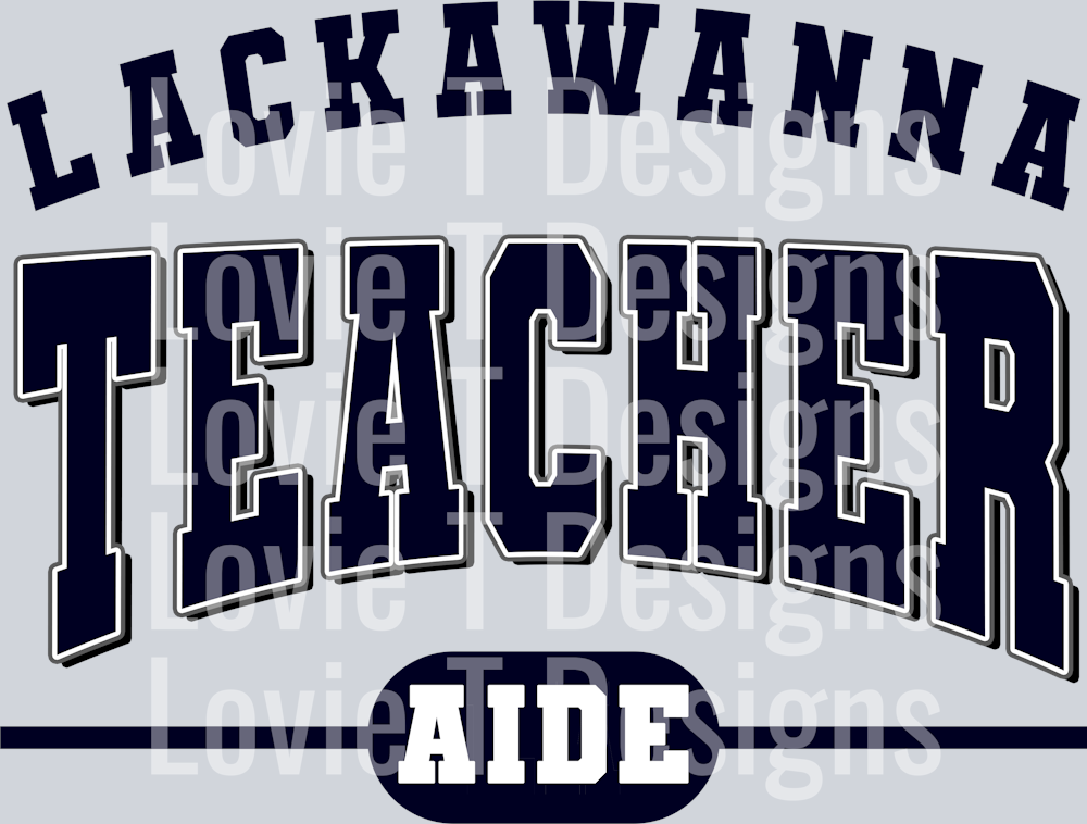 Classic Varsity Lackawanna Teacher Aide Navy Blue