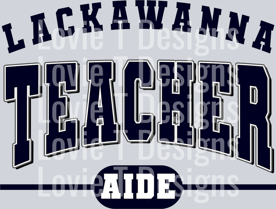 Classic Varsity Lackawanna Teacher Aide Navy Blue