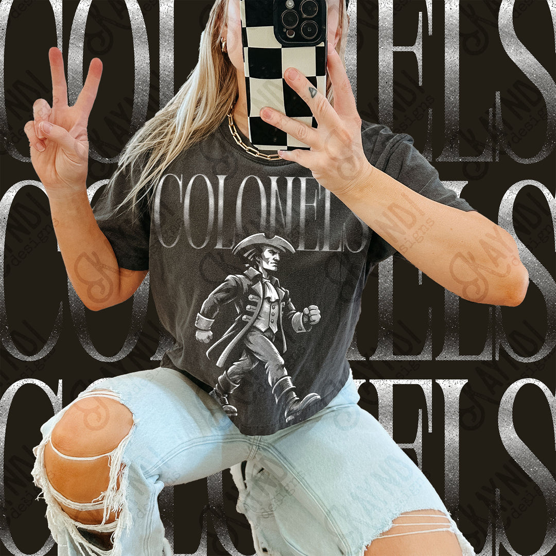 Halftone Mascots Colonels 3 DTF transfer mockup