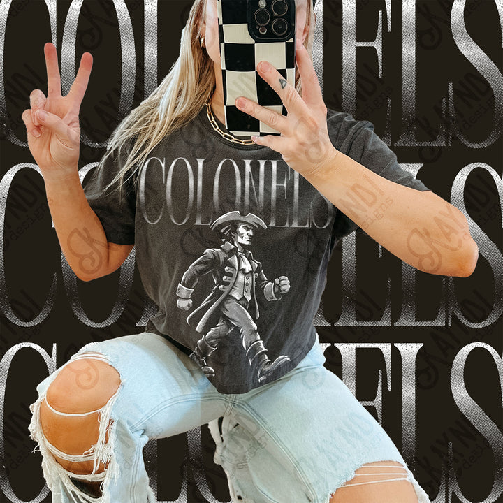 Halftone Mascots Colonels 3 DTF transfer mockup