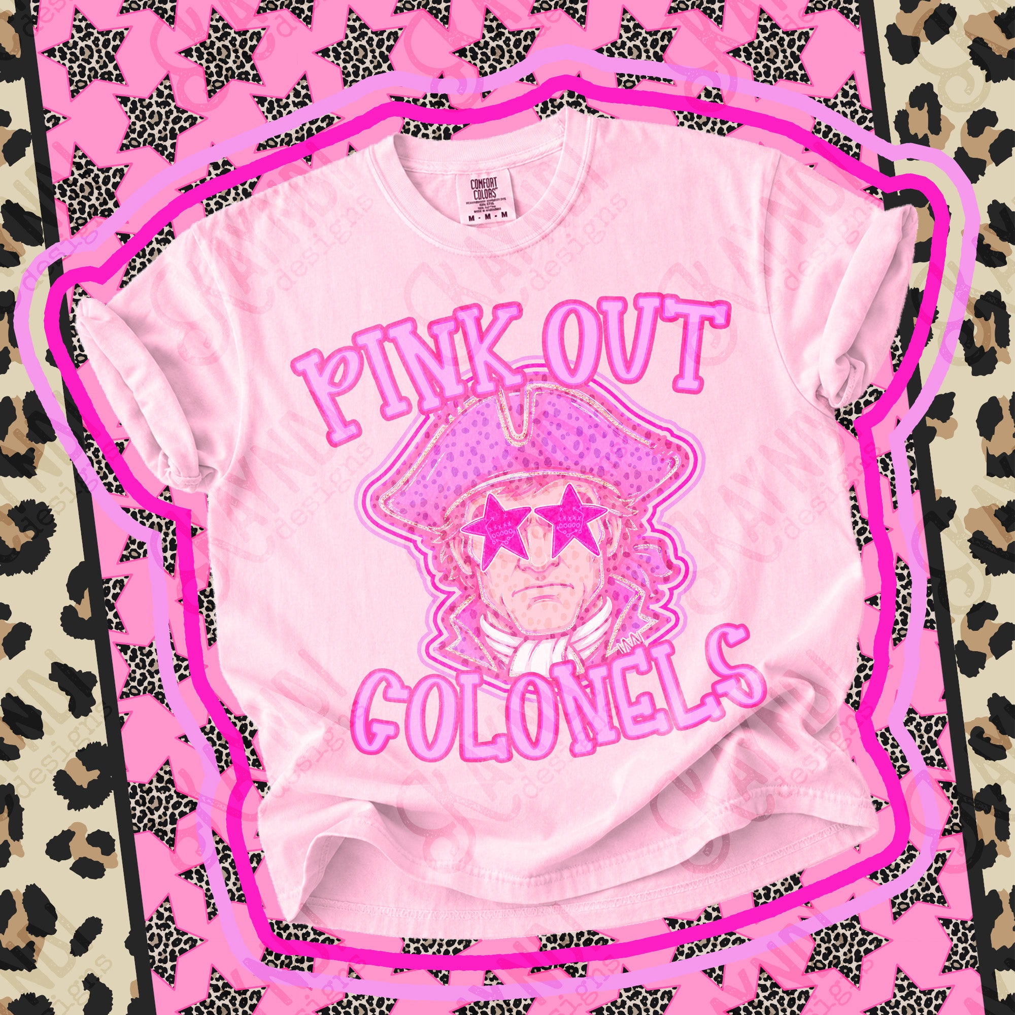 Pink Out Mascots Colonels 3 mockup