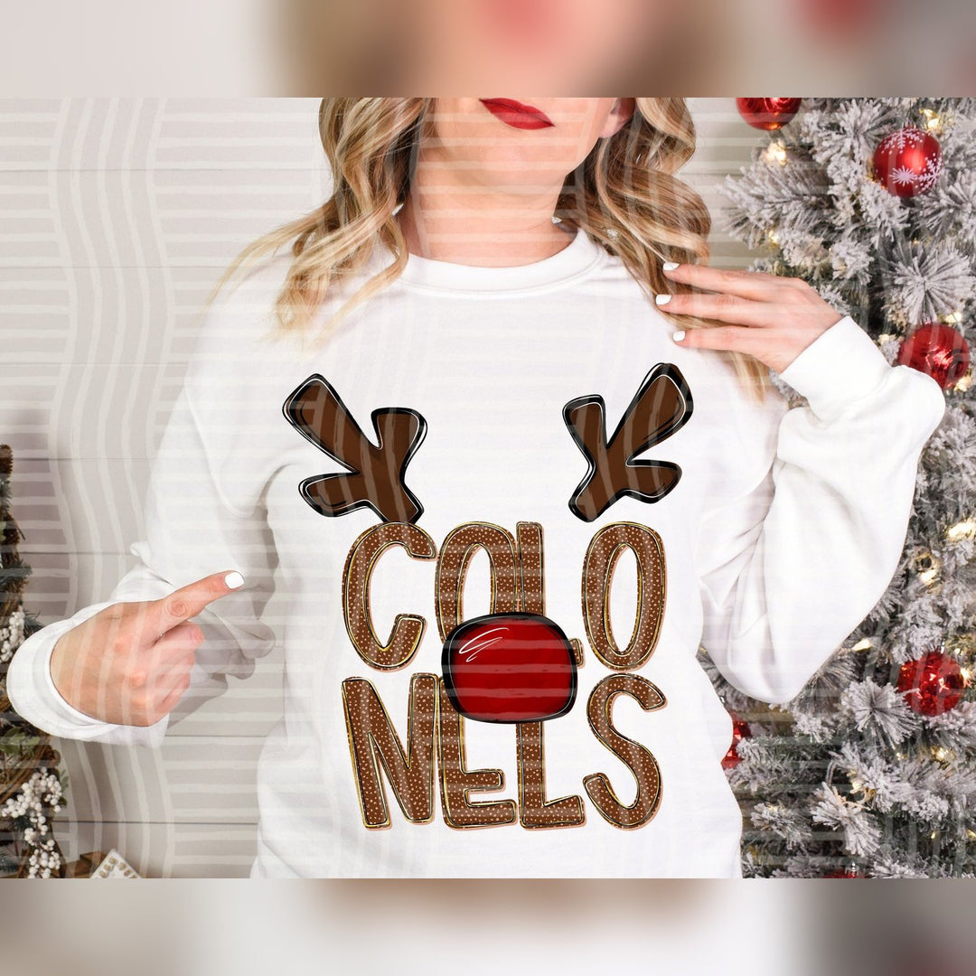 Colonels Deer Antler Mascots DTF transfer