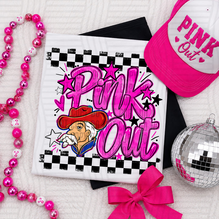 Colonels Pink Out mascot DTF transfer