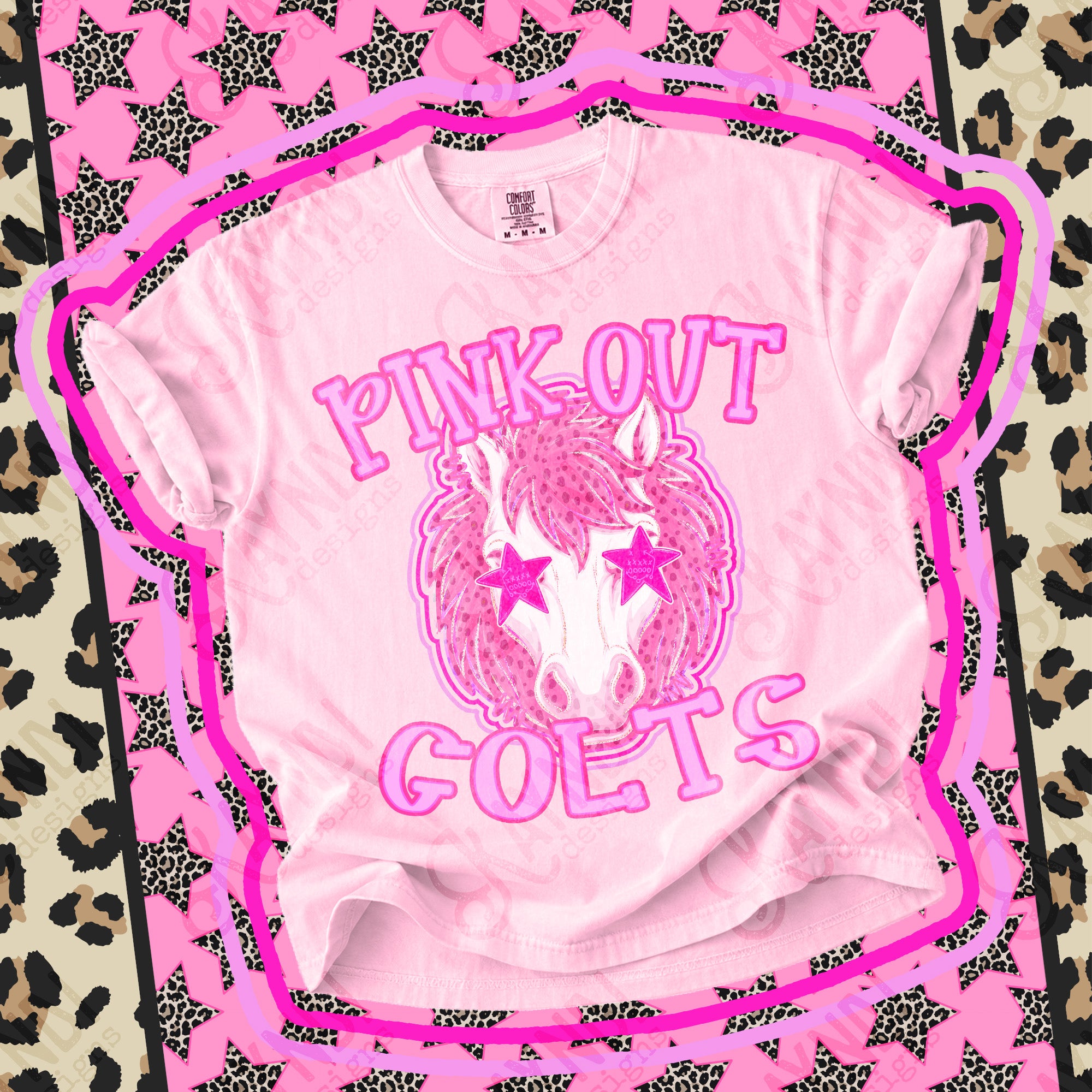 Pink Out Mascots Colts 2 mockup