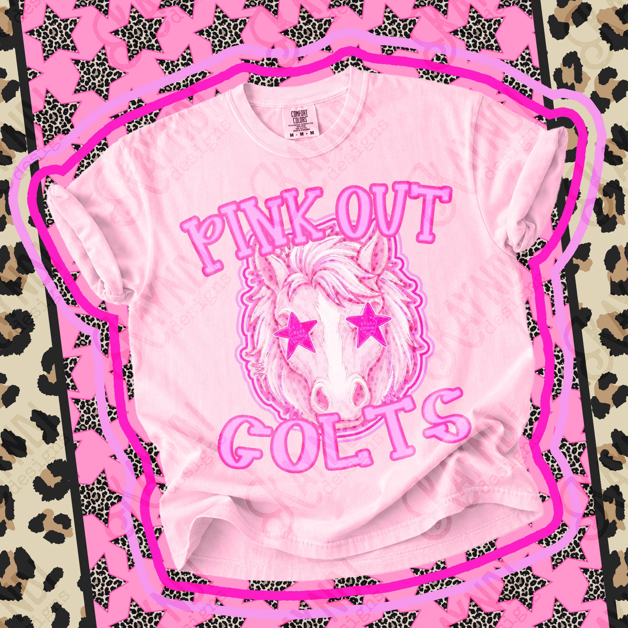 Pink Out Mascots Colts 3 mockup