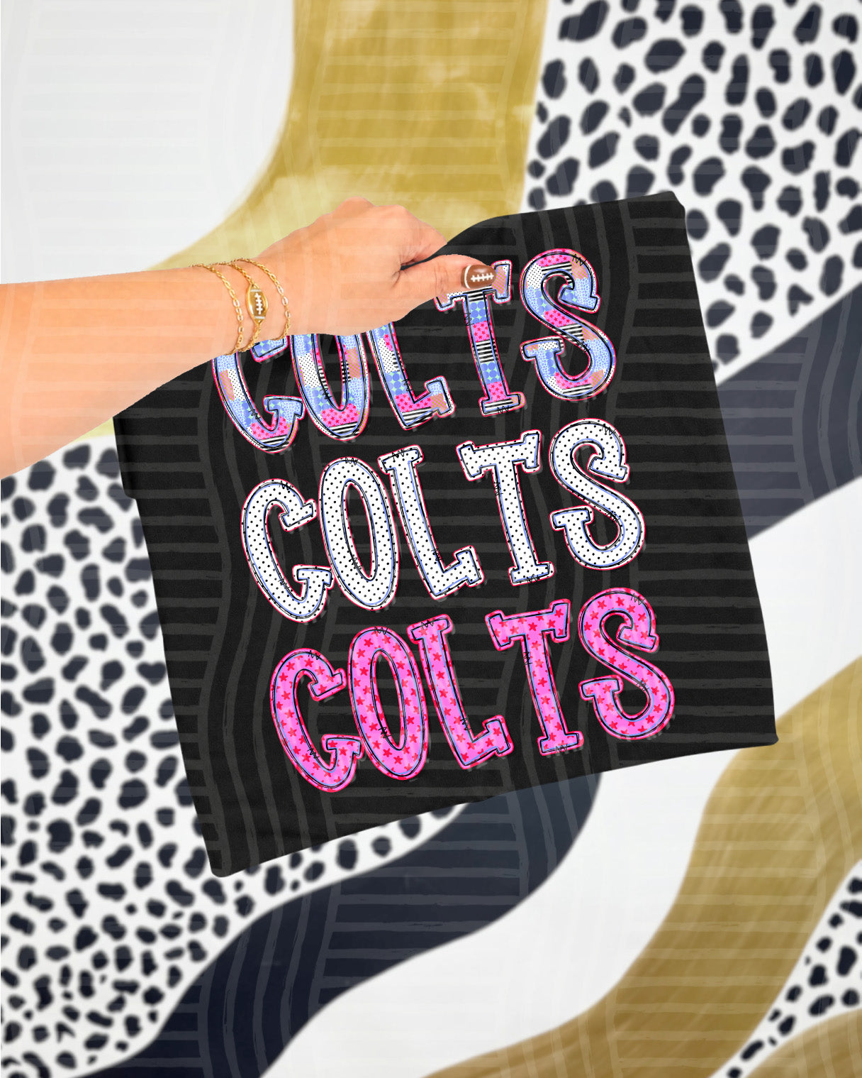 Dolly Tri Stacked Mascots Colts design