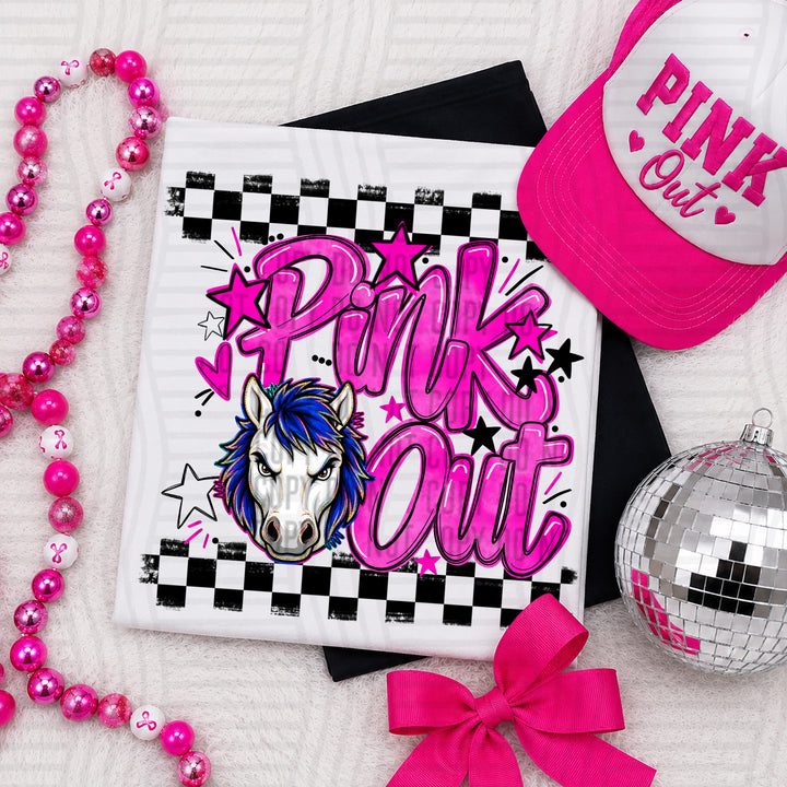 Colts Pink Out mascot DTF transfer