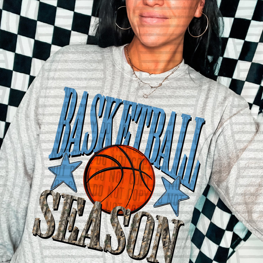 Columbia Blue Basketball Season DTF transfer