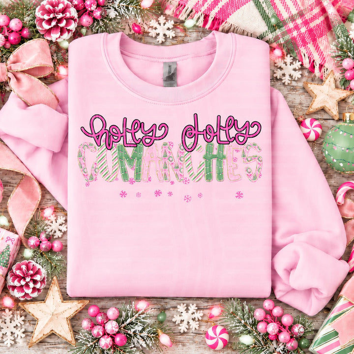 Comanches Holly Jolly Mistletoe Magic Mascots DTF transfer