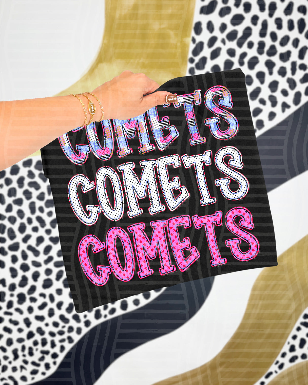 Dolly Tri Stacked Mascots Comets design