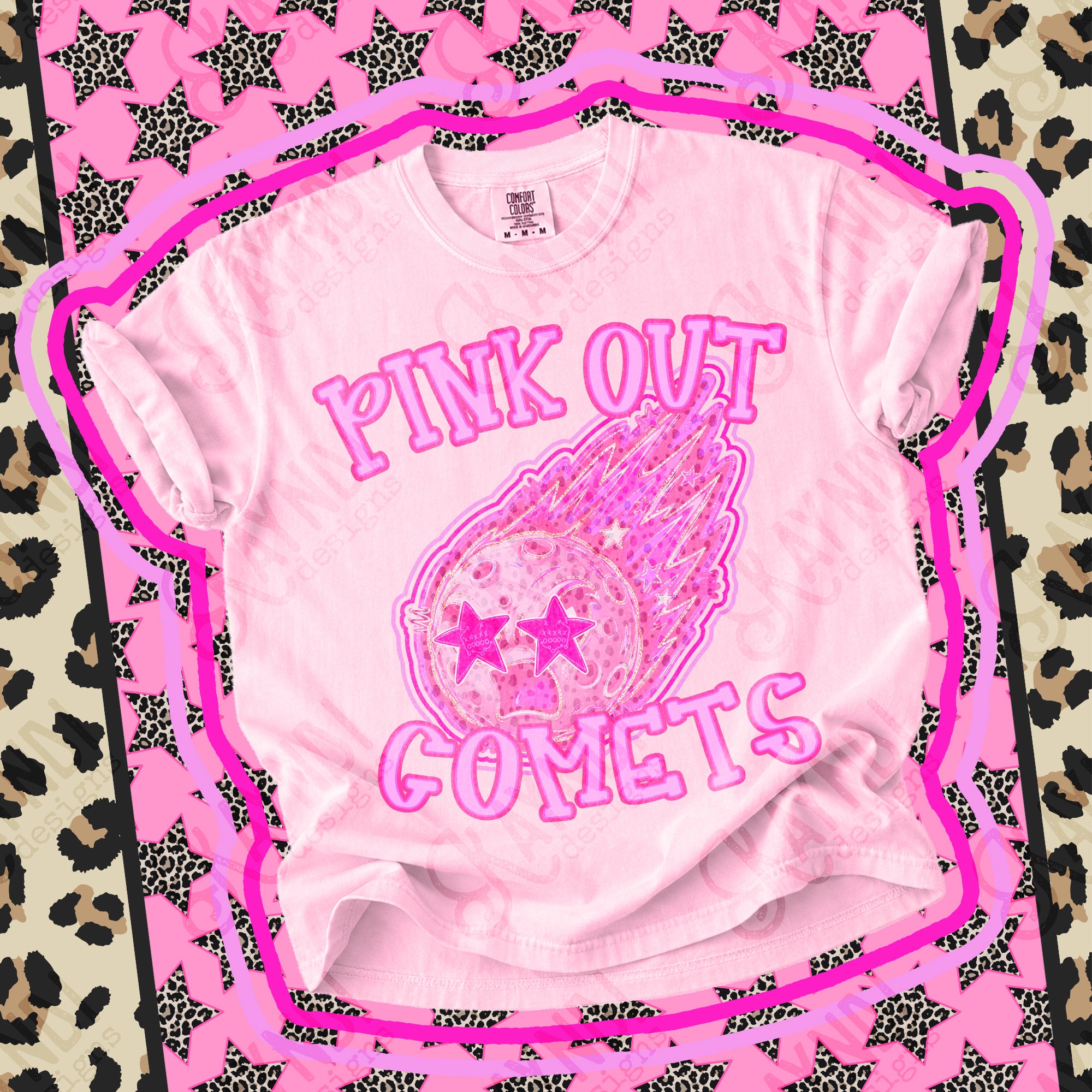 Pink Out Mascots Comets mockup