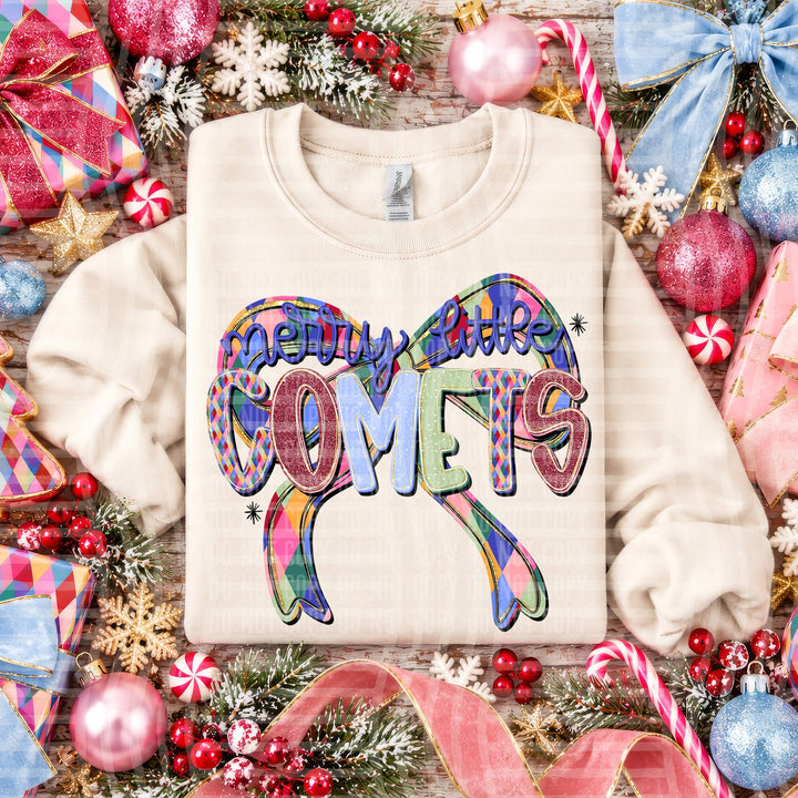 Comets Merry Little Mascots DTF transfer
