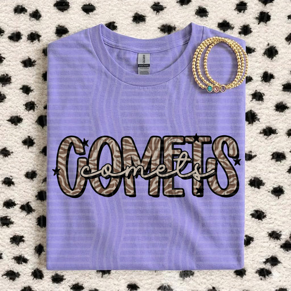 Zebra Mascots Comets design