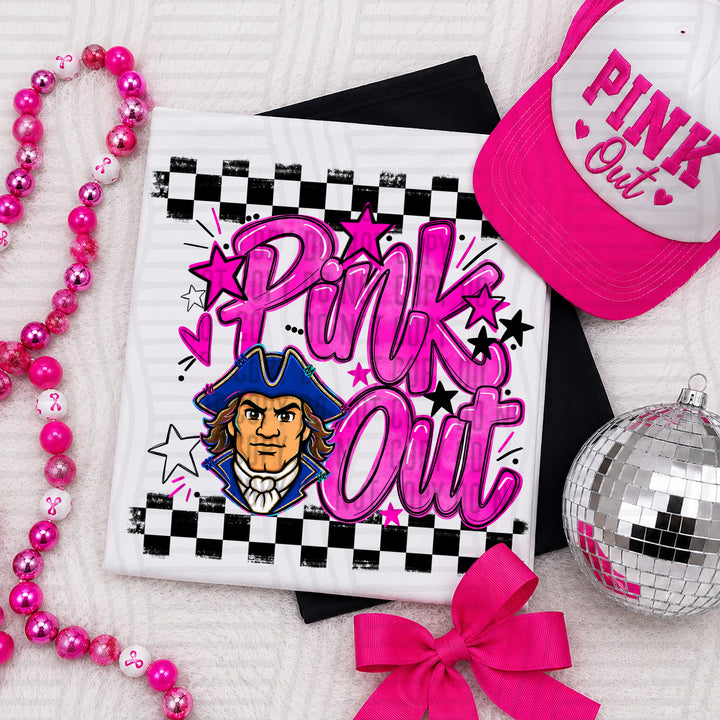 Commodores Pink Out mascot DTF transfer