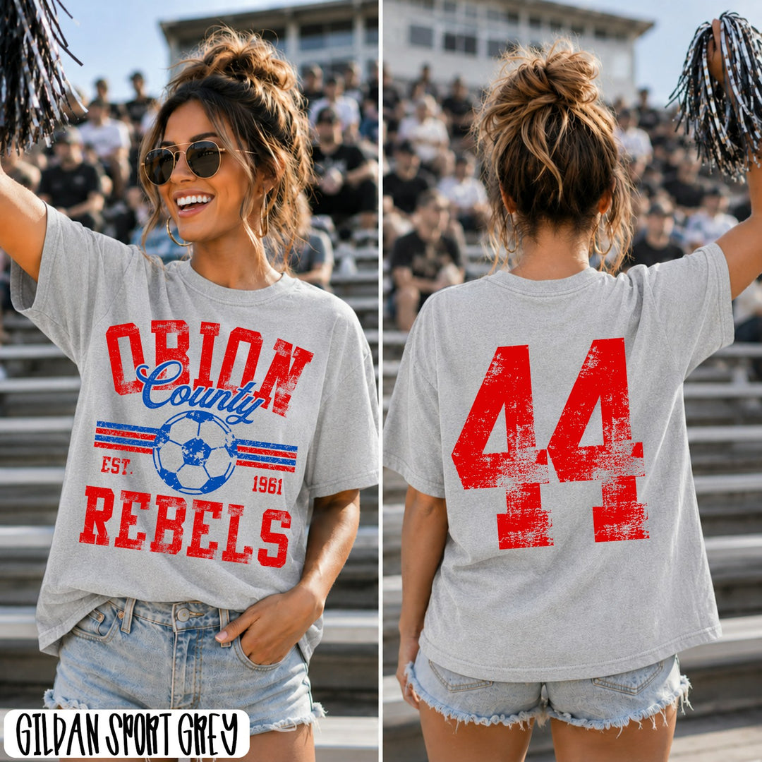 Distressed Soccer Number customizable DTF transfer mockup