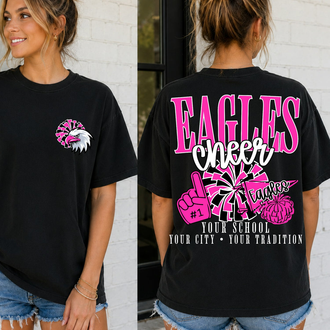 Cheer School Spirit Mascot customizable DTF transfer mockup