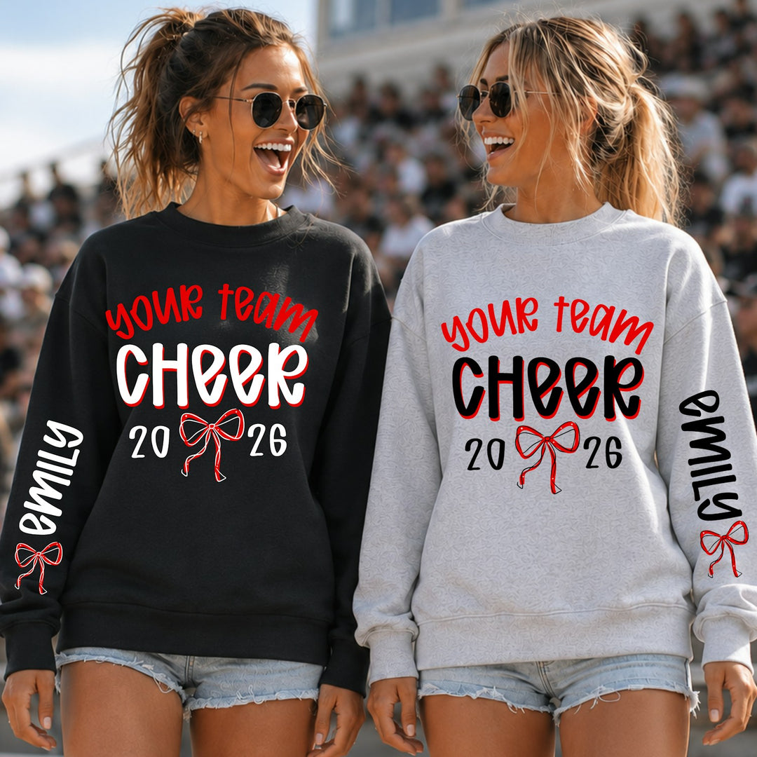 Cheer Team with Bow customizable DTF transfer mockup