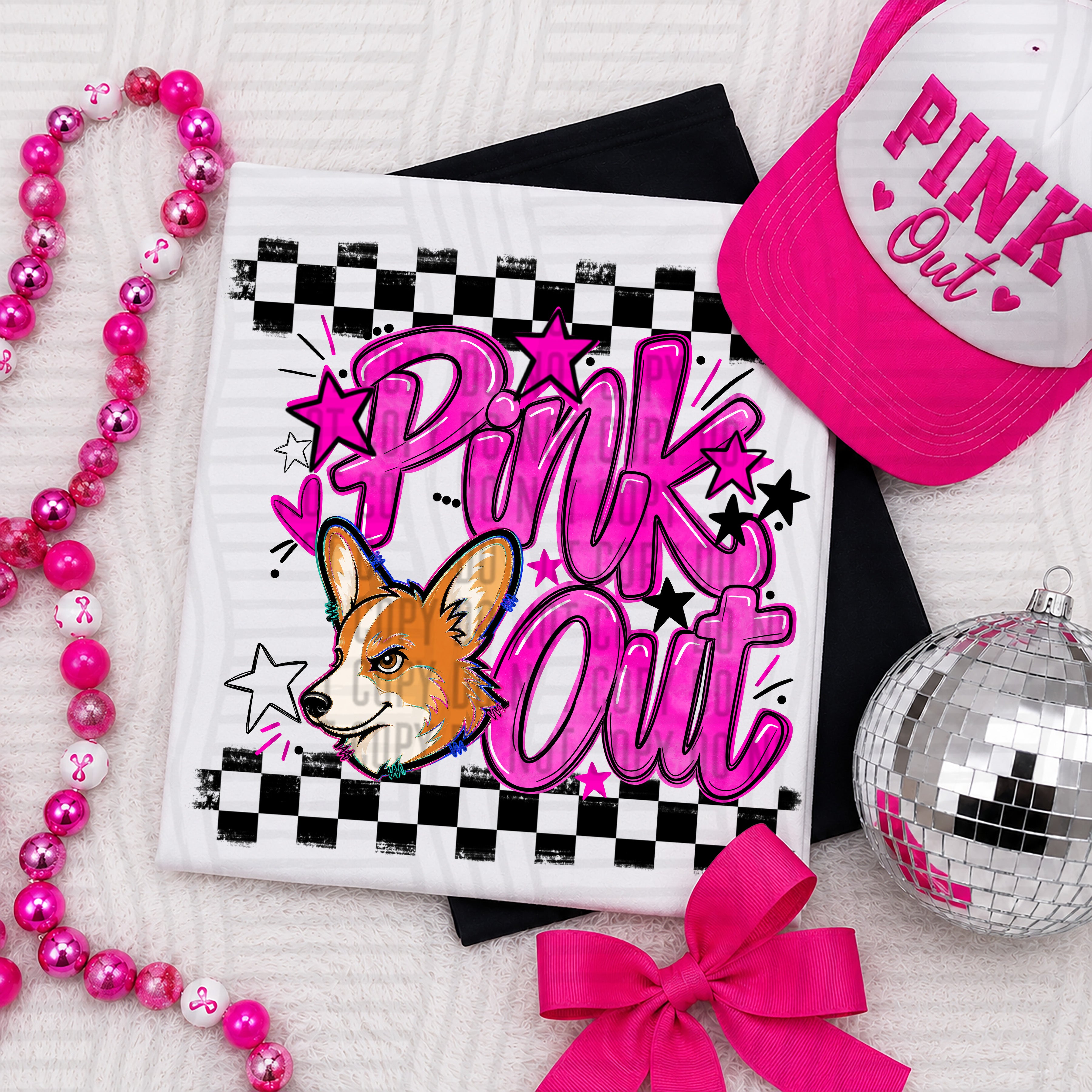 Pink Out Mascots CC Corgis design