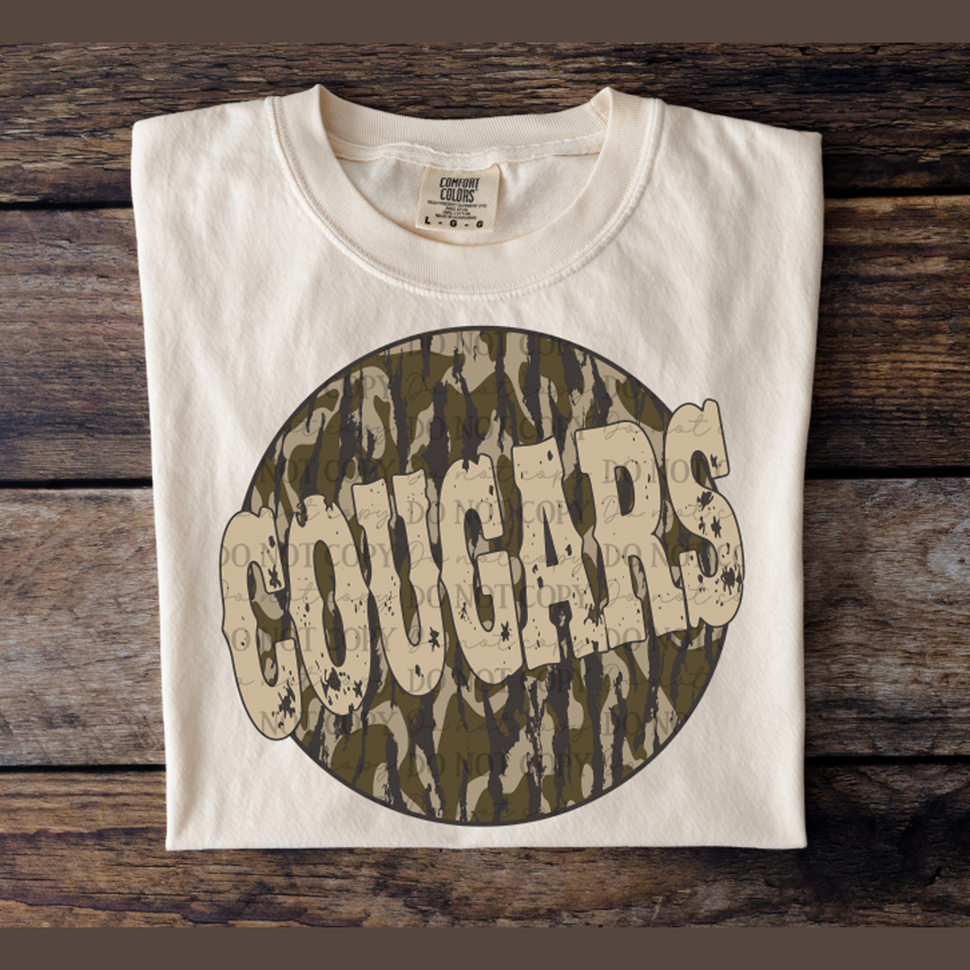Cougars Bottomland Camo – DTF Transfer – product image