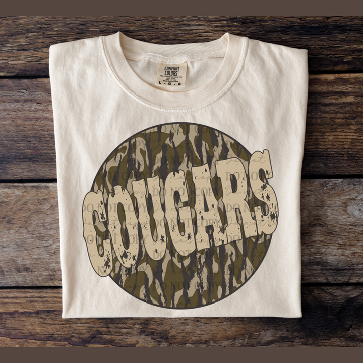 Cougars Bottomland Camo – DTF Transfer – product image