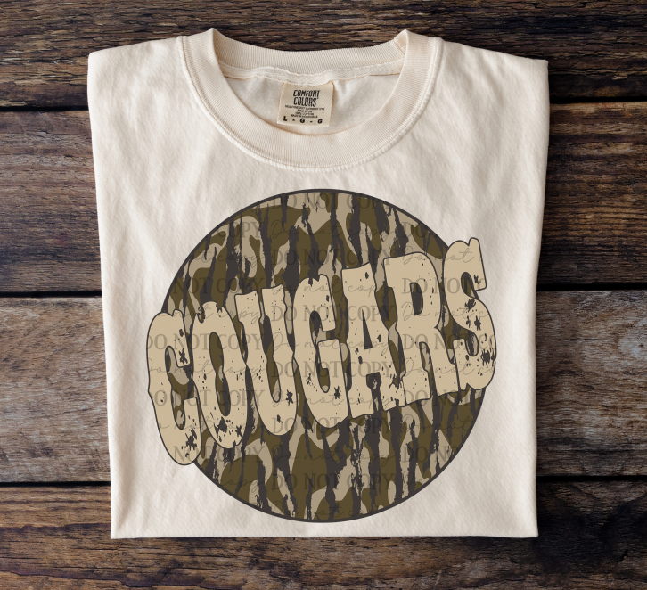 Cougars Bottomland Camo DTF transfer design – image 1