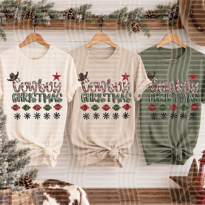 Cowboy Christmas DTF transfer