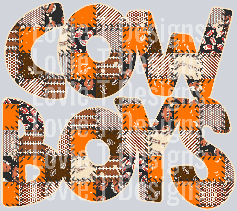 Cowboys Football Quilted Orange (1)