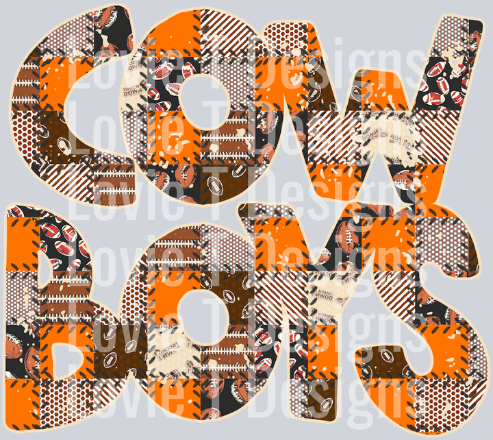 Cowboys Football Quilted Orange (1)