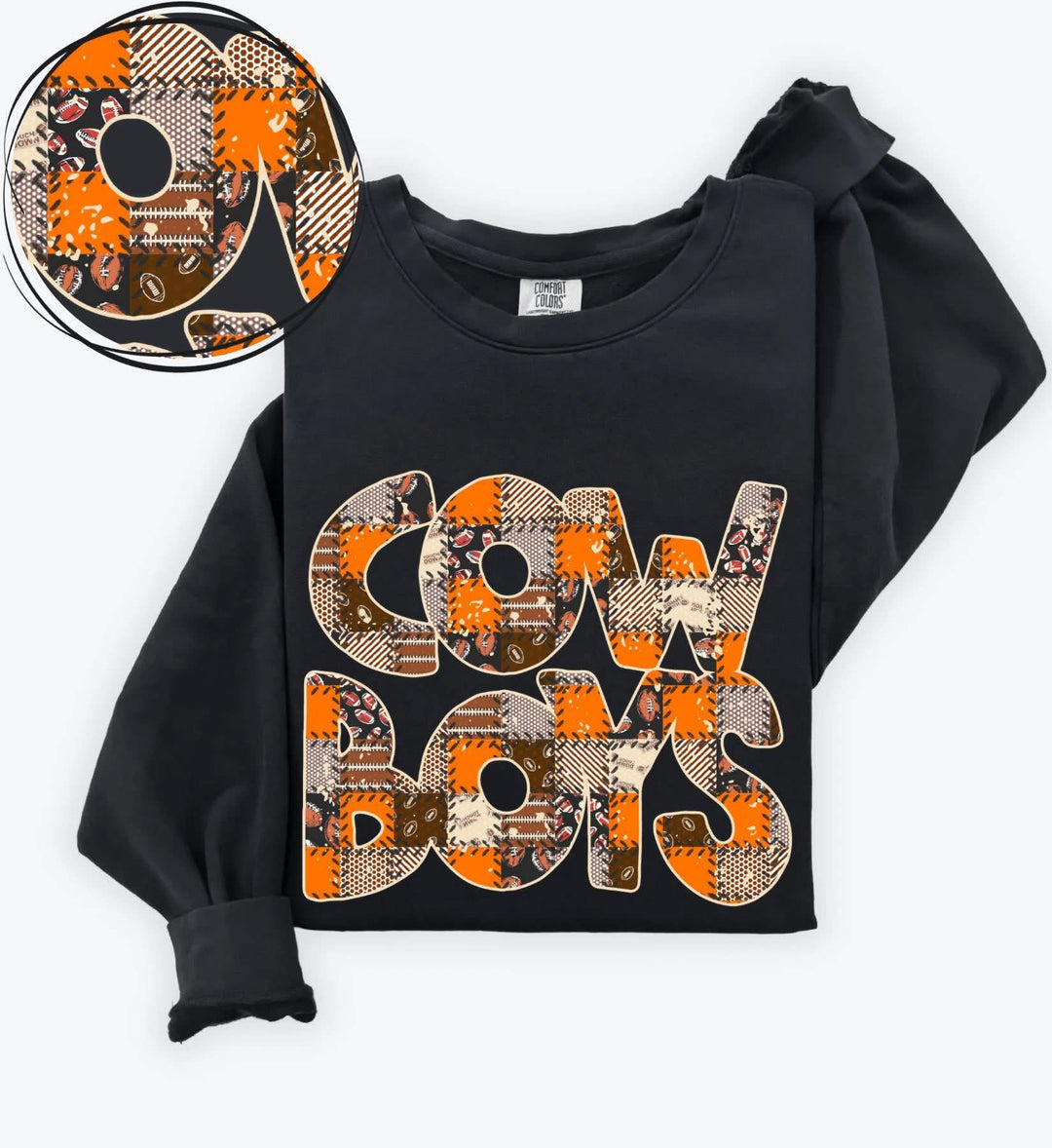 COWBOYS FOOTBALL QUILTED ORANGE (1)