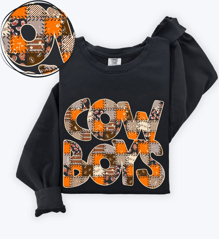 COWBOYS FOOTBALL QUILTED ORANGE (1)