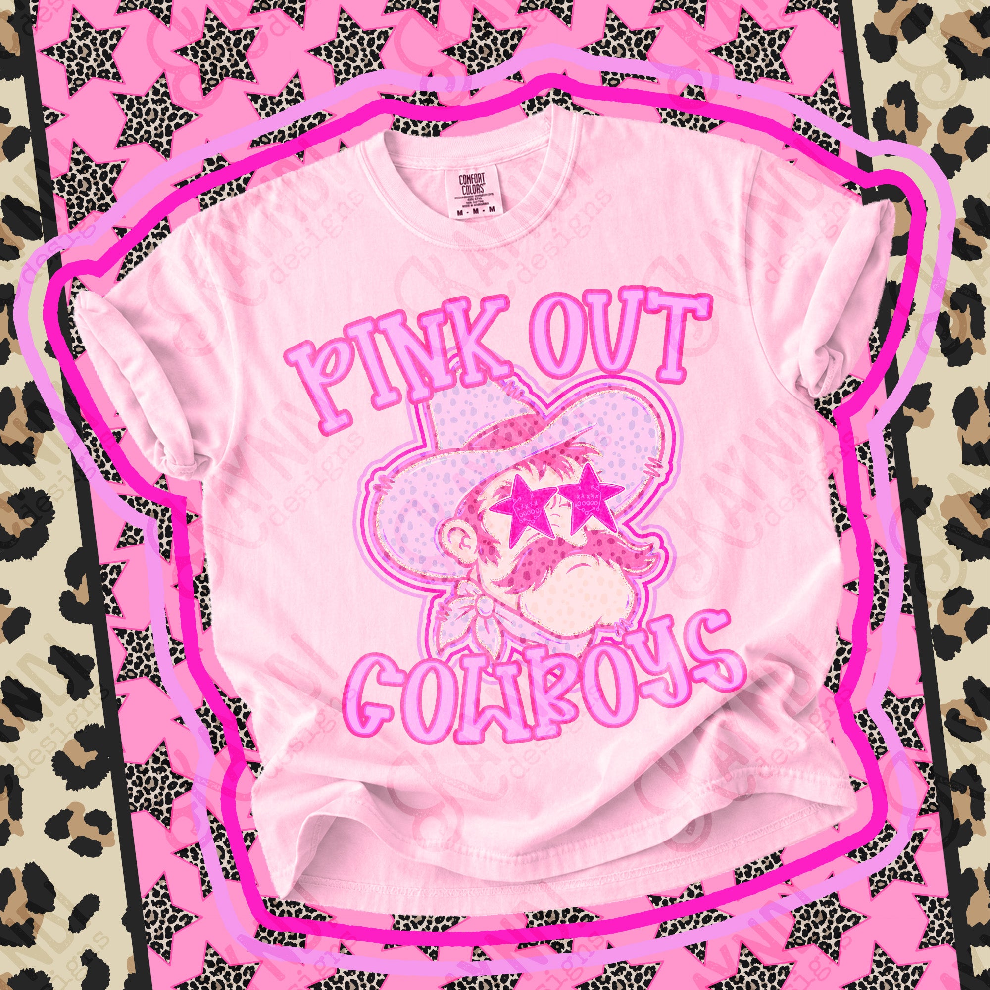 Pink Out Mascots Cowboys 3 mockup
