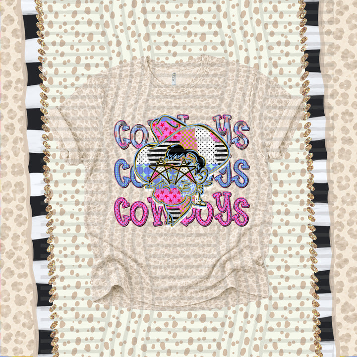 Cowboys Dolly Doodle mascot DTF transfer