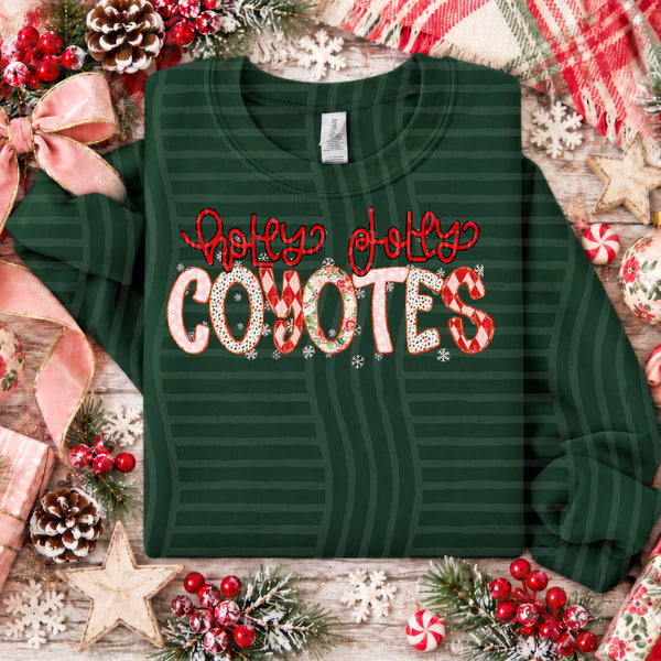 Holly Jolly Confetti Mascots Coyotes design