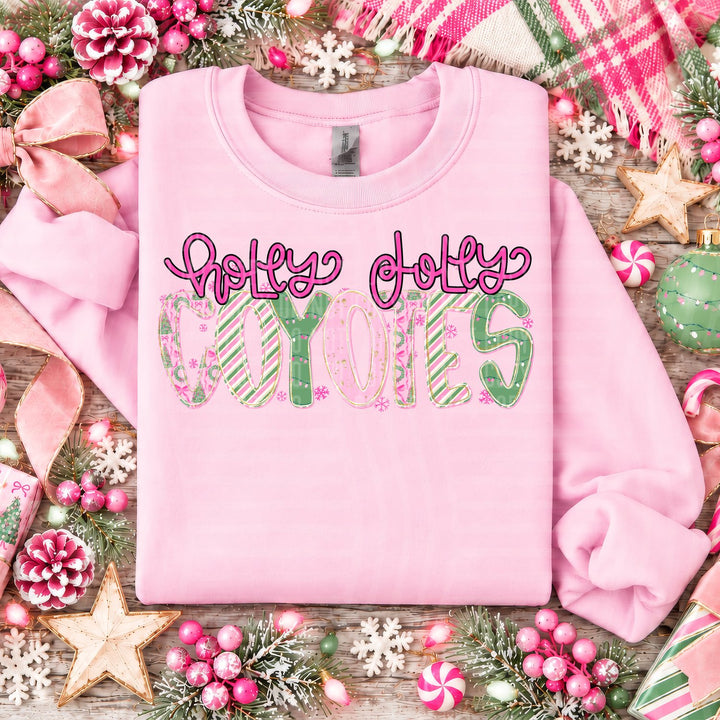 Coyotes Holly Jolly Mistletoe Magic Mascots DTF transfer