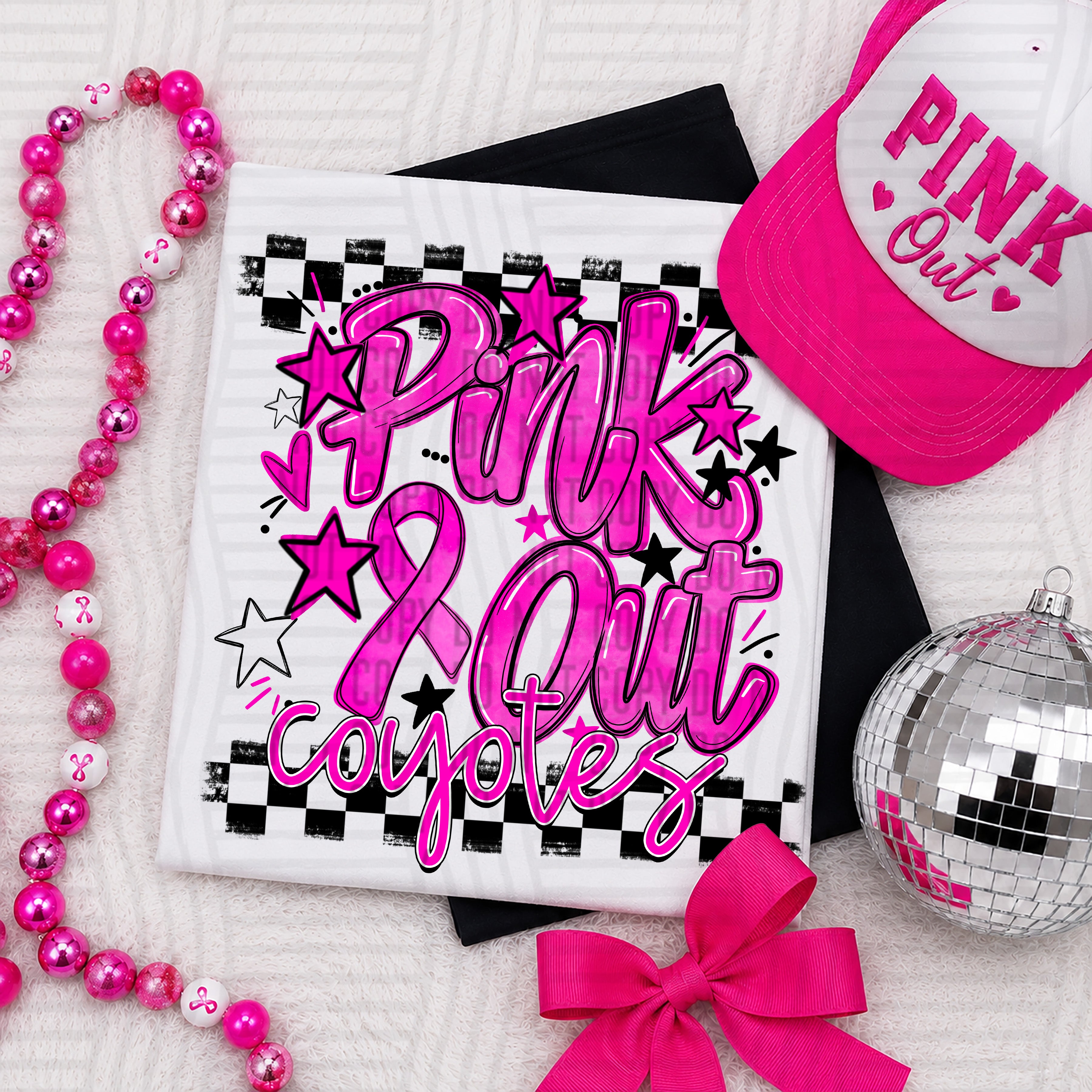 Pink Out Ribbon Coyotes design