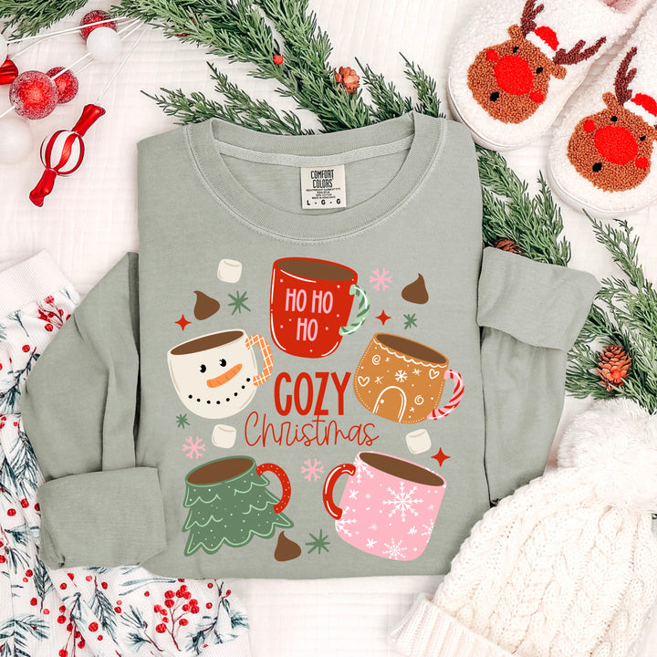 Cozy Christmas Mugs DTF transfer – mockup