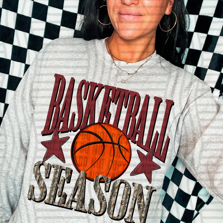 Crimson Basketball Season DTF transfer