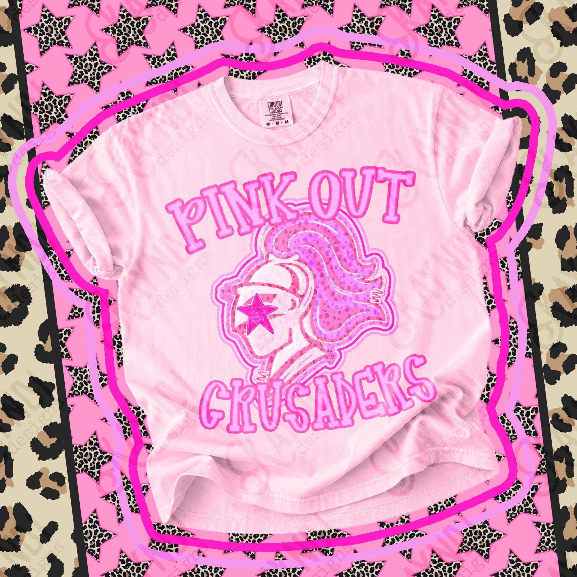Pink Out Mascots Crusaders mockup