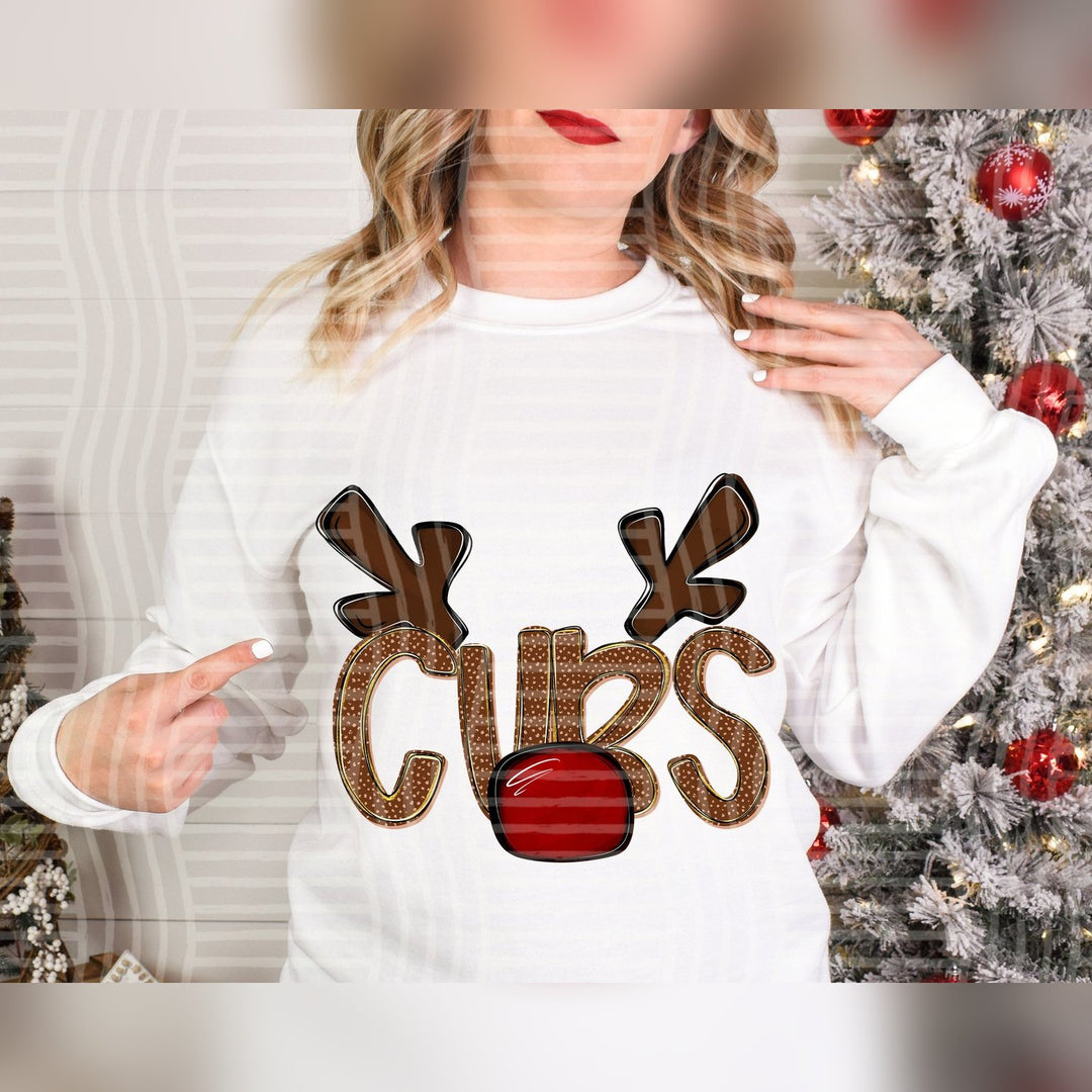 Cubs Deer Antler Mascots DTF transfer