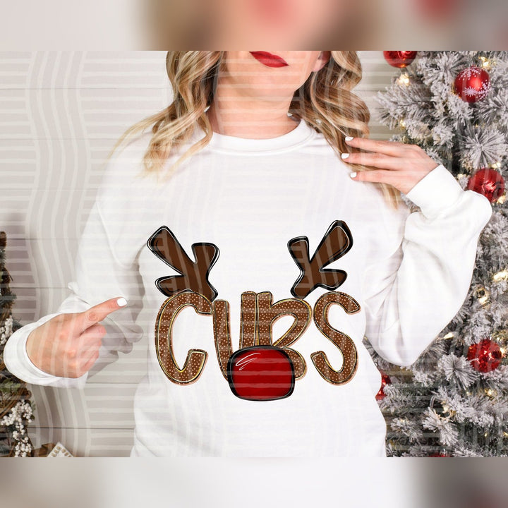 Cubs Deer Antler Mascots DTF transfer