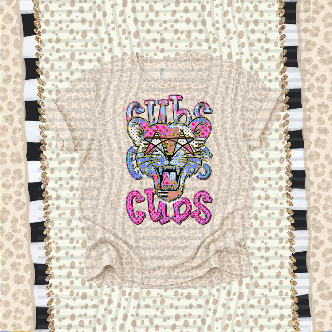 Cubs Dolly Doodle mascot DTF transfer
