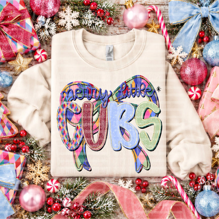 Cubs Merry Little Mascots DTF transfer