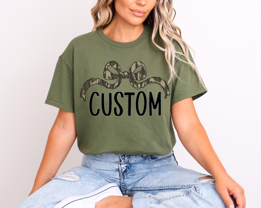 CUSTOM BOTTOMLAND BLACK FONT WIDE BOW