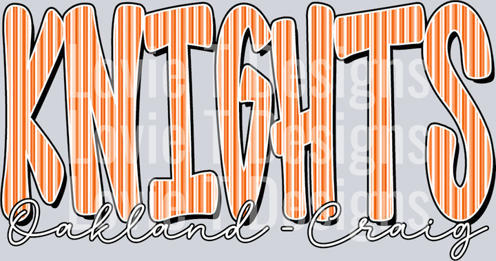 CUSTOM SEERSUCKER KNIGHTS ORANGE OAKLAND CRAIG