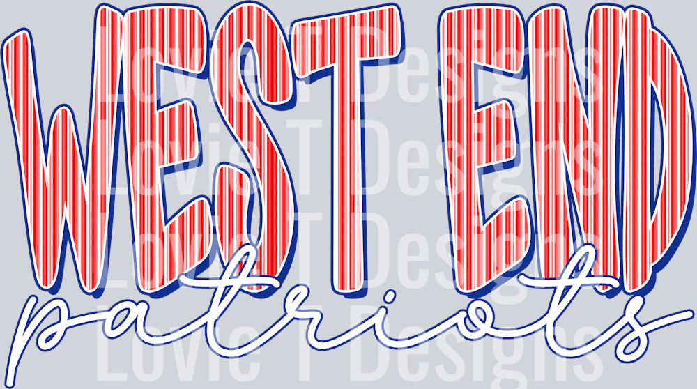 CUSTOM SEERSUCKER WEST END PATRIOTS RED PAPER ROYAL BLUE OUTLINE